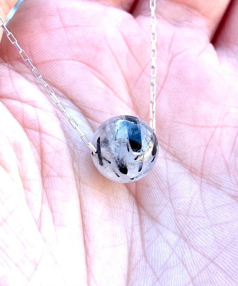 Rutilated Quartz Necklace In 925 Sterling Silver