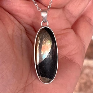 Pyrite, Oval, Pendant, Necklace, In Sterling Silver, Pyrite Necklace