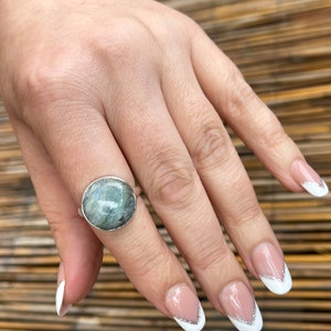 Mermaid, Kyanite, Ring, Size 9, In Sterling Silver