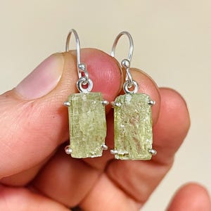 Green, Kyanite, Earrings, In 925 Sterling Silver