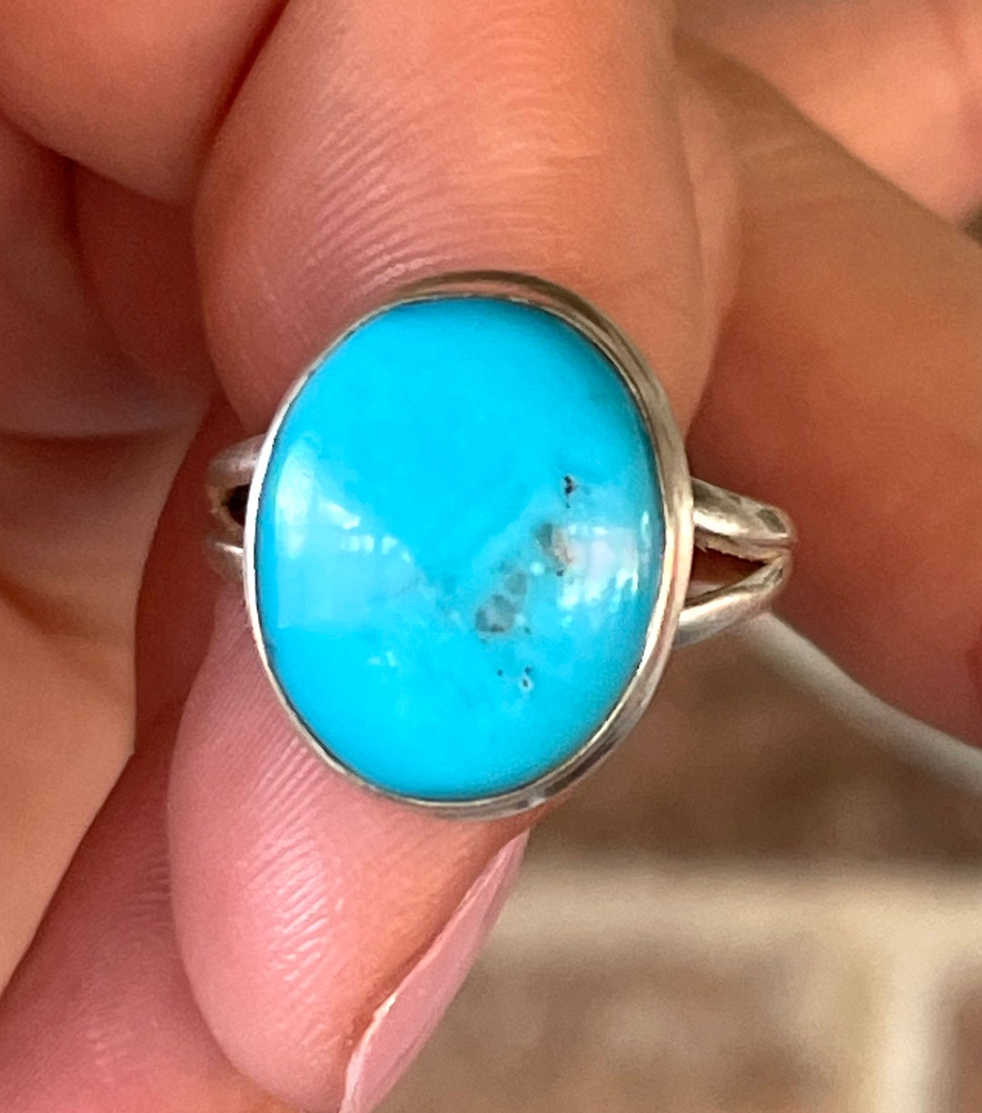 Persian, Blue, Turquoise, Ring, Size 8.5, in Sterling Silver Etsy