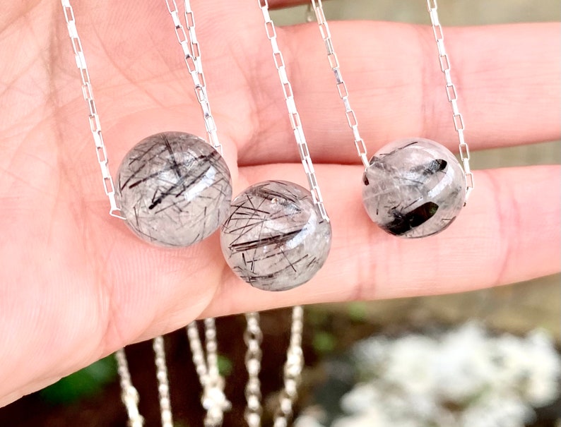 Rutilated Quartz Necklace In 925 Sterling Silver