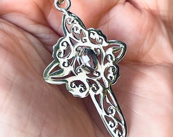 PROESS Kruisketting, 925 sterling zilver, halsketting met drie
