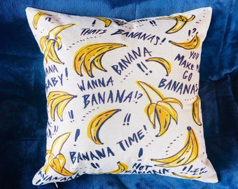 Estampado de plátanos, fundas de almohada decorativas