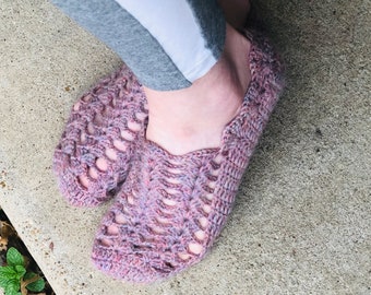 Crochet Hand Knitted House Slippers Shoes