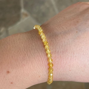 Yellow, Zircon, Bracelet, Stretchable, Natural Zircon Bracelet