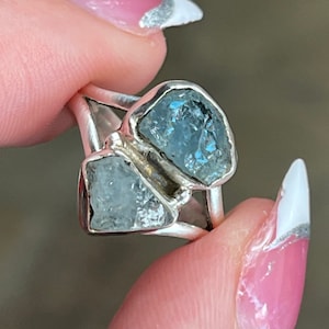 Aquamarine, Ring, Size 6, In Sterling Silver