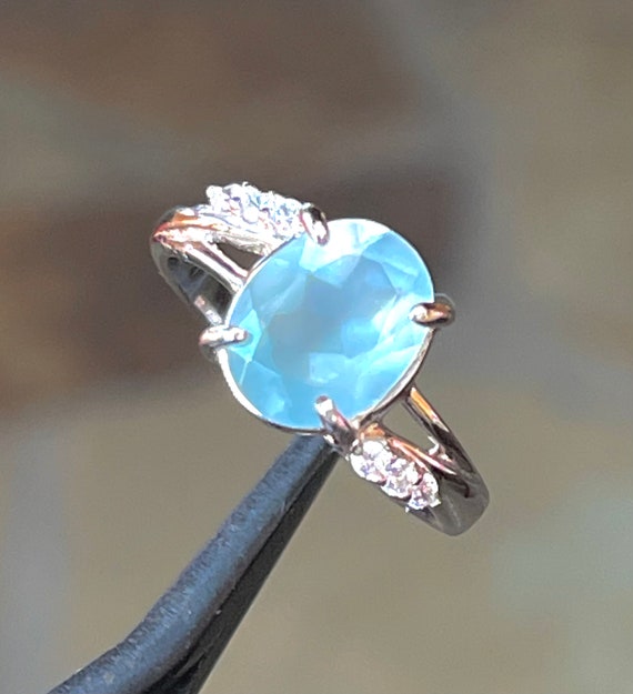 Blue aquamarine rings sale