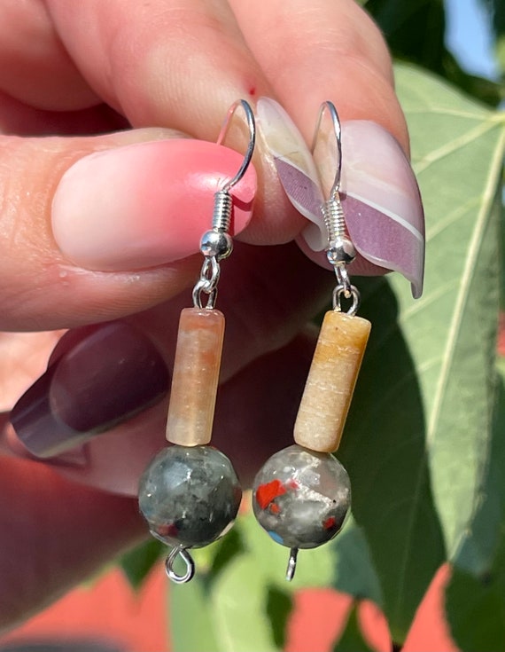Bloodstone earrings on sale