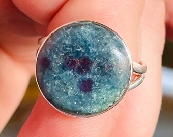 Ruby, Kyanite, Ring, In Sterling Silver, Size 8.5