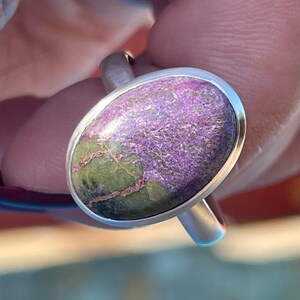 Variscite, In, Purpurite, Ring, Size 10.5, In Sterling Silver