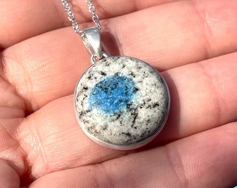 K2, Azurite, Pendant, Necklace, In Sterling Silver