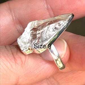 Kristal, kwarts, ringen, in sterling zilver, pijlpunt