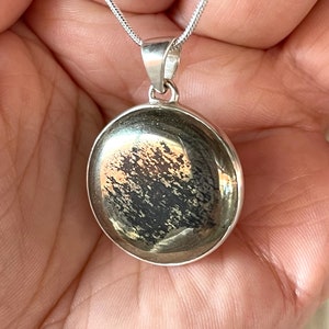 Apache, Pyrite, Round, Pendant, Necklace, In Sterling Silver, Pyrite Necklace