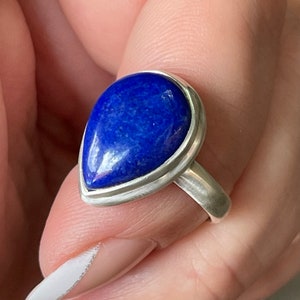 Lapis Lazuli, Ring, Size 7, In Sterling Silver