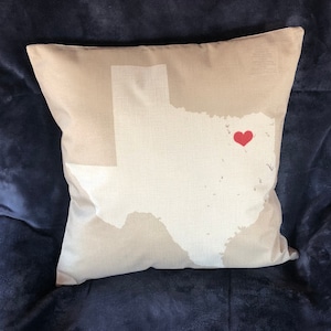 Texas Karte Druck dekorative Kissenbezüge