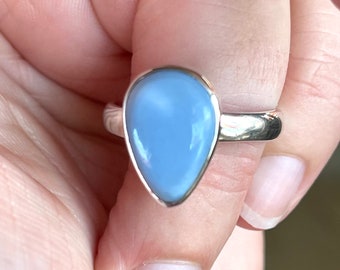 Owyhee, Blue, Opal, Ring, In Sterling Silver, Size 9