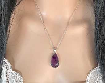 Trapiche, Amethyst, Anhänger, Halskette, in Sterling Silber