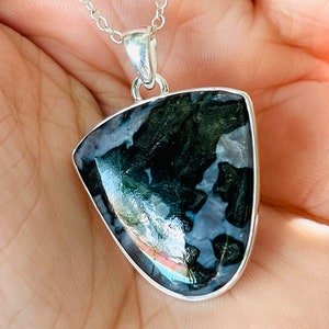 Mystic, Merlinite, Pendant, Necklace, In Sterling Silver