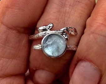 Aquamarine, Ring, Size 9, In Sterling Silver