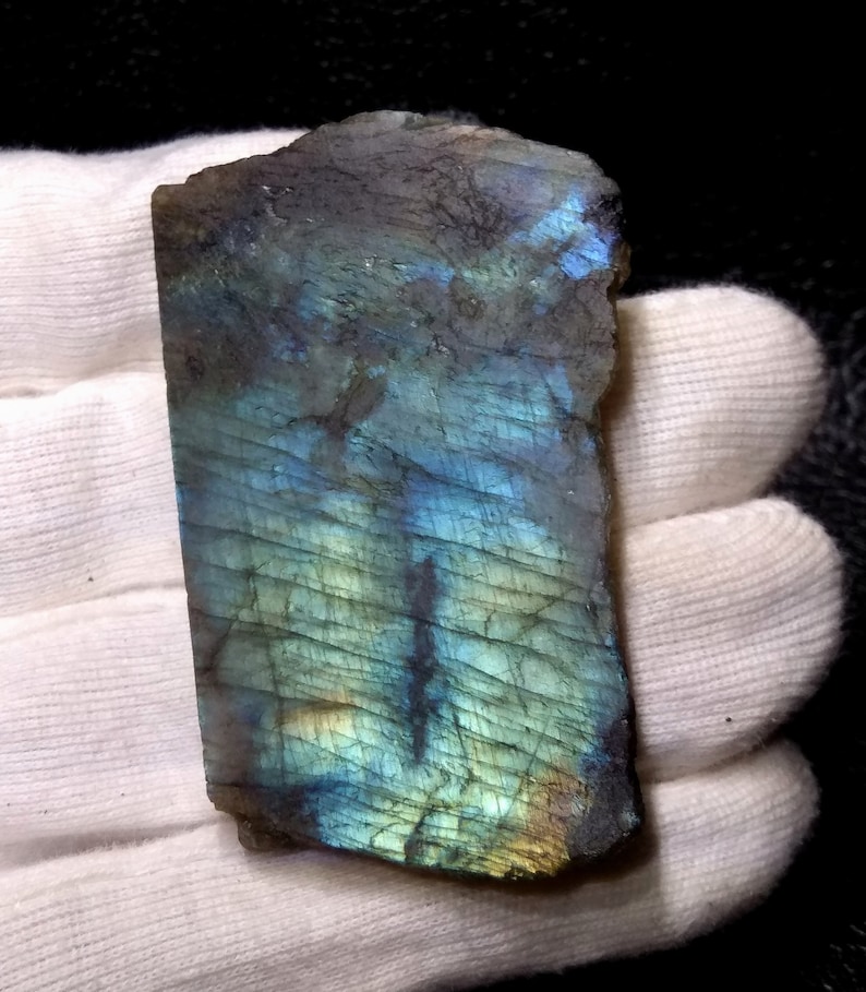 169.85 Cts Labradorite Raw Stone,Labradorite Slab Polished Rough Gemstone,Cutting Labradorite Rough,Flashy Labradorite,57x28x9 MM,S#1028