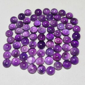 5 mm d&#39;améthyste naturelle, pierre en vrac d&#39;améthyste africaine, lot de gros de cabochons d&#39;améthyste, cabochons d&#39;améthyste violet, pierre de forme ronde améthyste