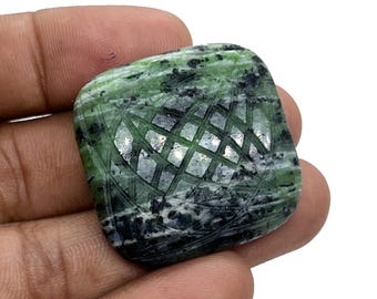 100% natural aaa incrível qualidade polido rubi zoisite esculpida em formato quadrado pedra preciosa solta rubi zoisite esculturas artesanais pedras preciosas