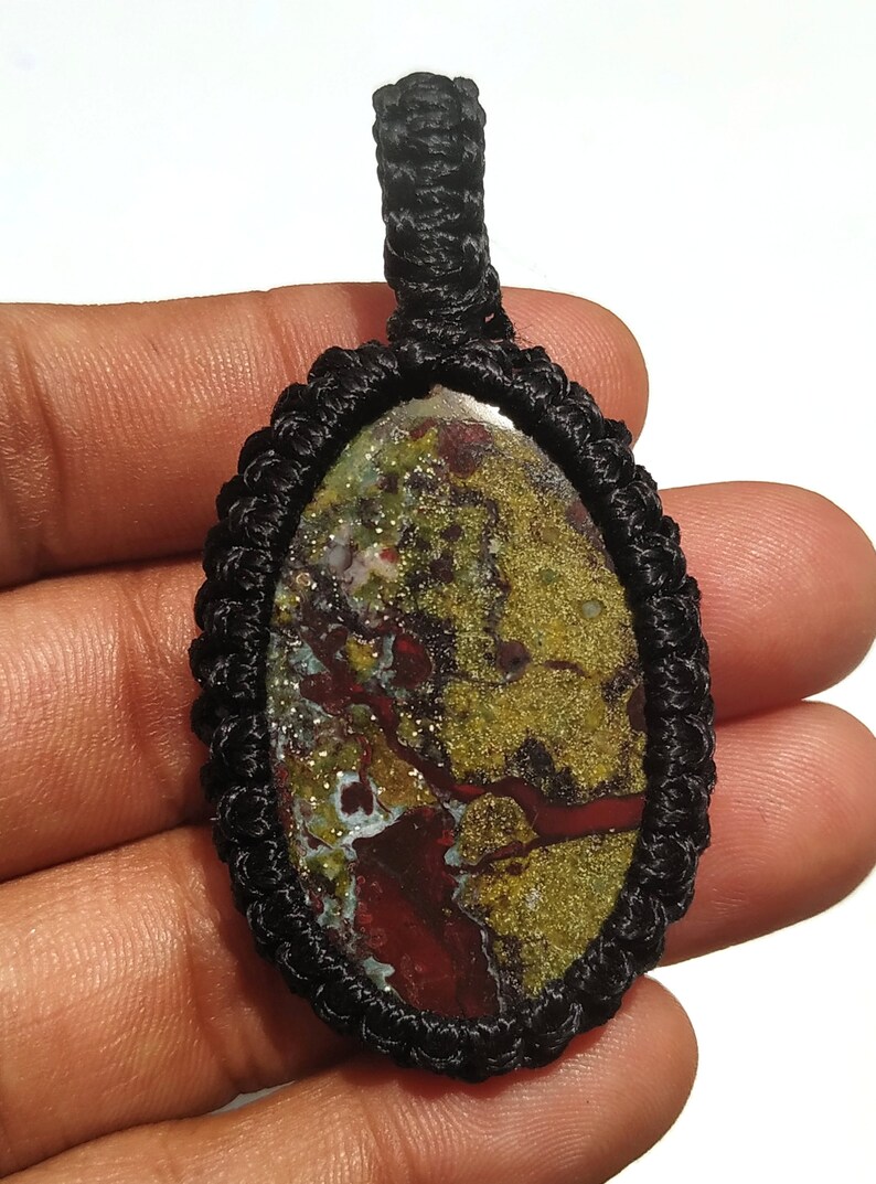 Dragons Blood Jasper,Natural Dragons Jasper Pendants,Handmade Gemstone,Jasper Stone Jewelry,Healing Gemstone Necklace,Sparkling Pendants