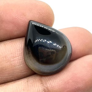 Natural Sulemani Aqeeq Gemstone: Pear Cabochon (22x18 mm)