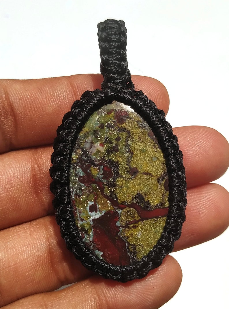 Dragons Blood Jasper,Natural Dragons Jasper Pendants,Handmade Gemstone,Jasper Stone Jewelry,Healing Gemstone Necklace,Sparkling Pendants