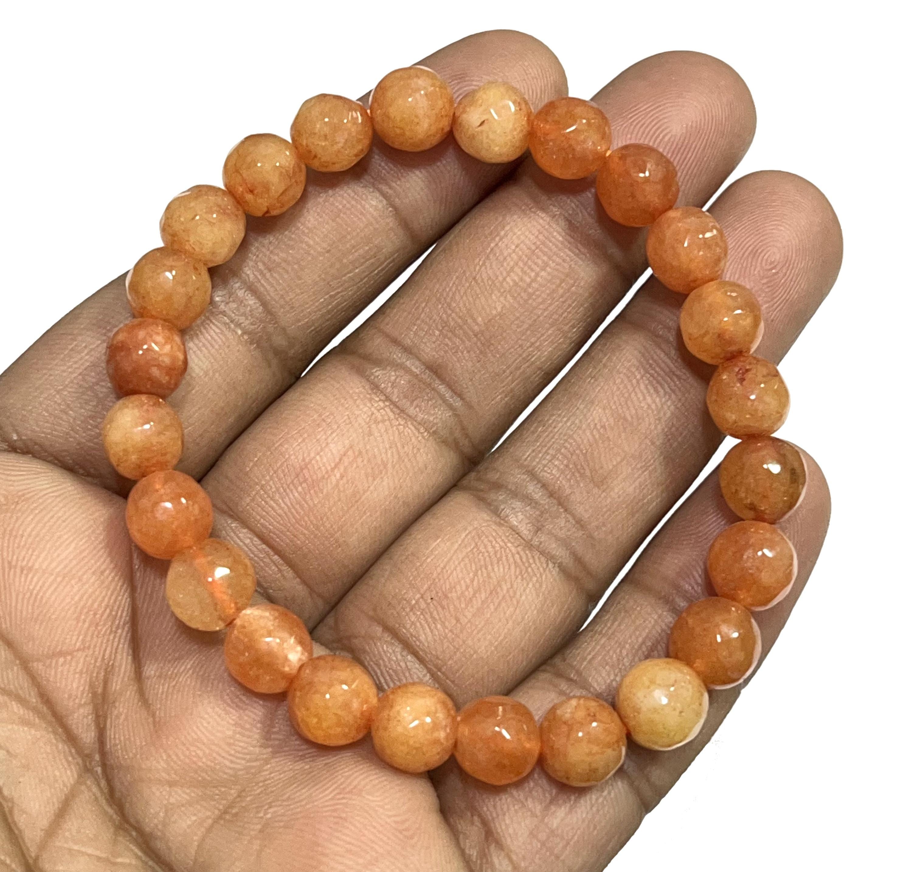 Orange stone bracelet - Etsy 日本