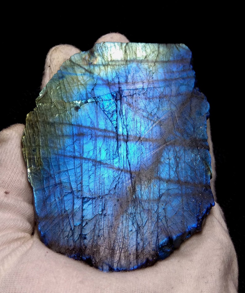 Cts Labradorite Specimen,Natural Labradorite Multi Fire Rough Slice,Labradorite,Labradorite Multi Fire Raw Gemstone,101x78x21 MM,S#1036