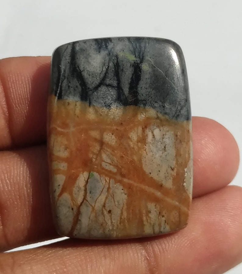 Picasso Jasper Cabochon,Natural Picasso Jasper Gemstonen,Picasso Jasper Palmstone,Picasso Jasper Worry Stone,Size 35x25x6 mm,59.75 Cts,S#767