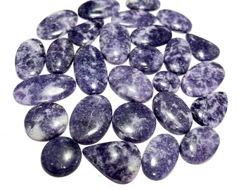 10 Natural Lepidolite Cabochons: Loose Gemstones, 20-38mm