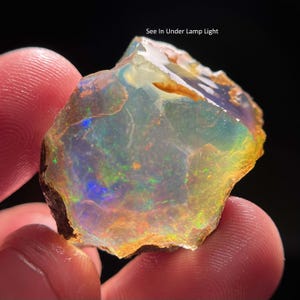 Raw Ethiopian Welo Opal: 52 Cts AAA Crystal Gemstone