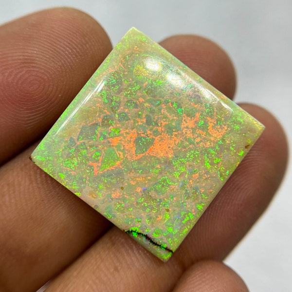 11.90 Cts Top quality Natural Australian Opal ,Fire Australian Opal Square Shape Cabochon, Monarch Opal, Jewelry Making Loose Gemstone