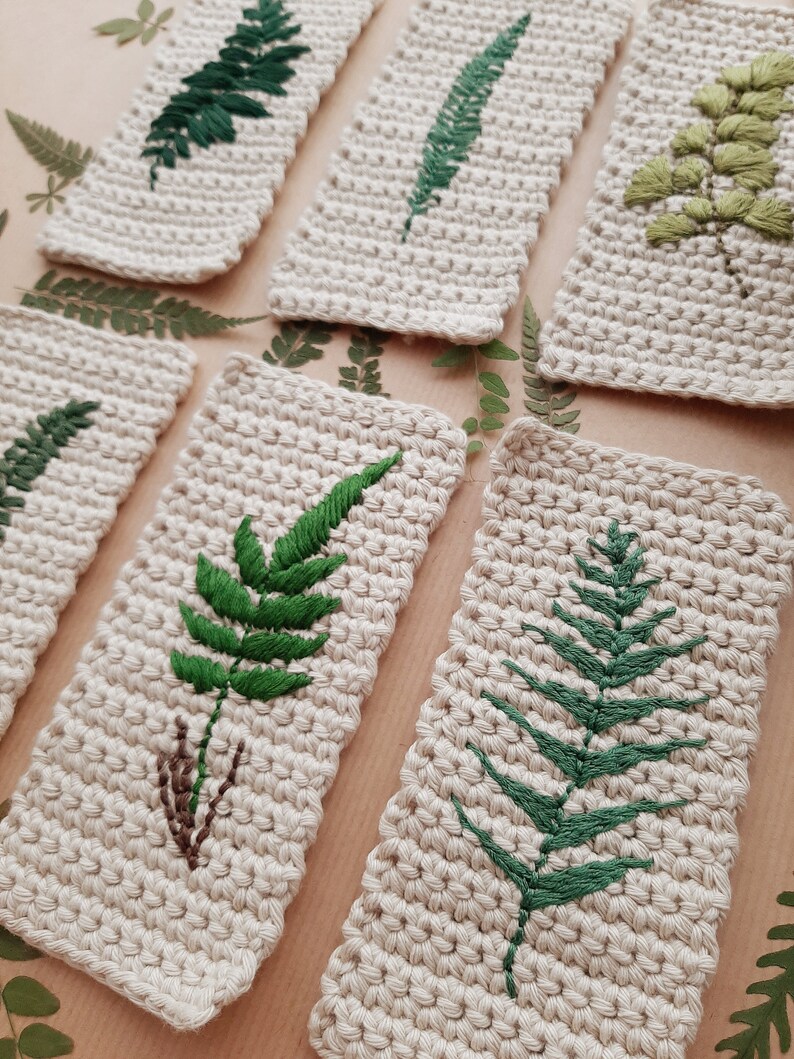 Forever Ferns Mini Tote Bag Crochet and Embroidery PDF Pattern Etsy