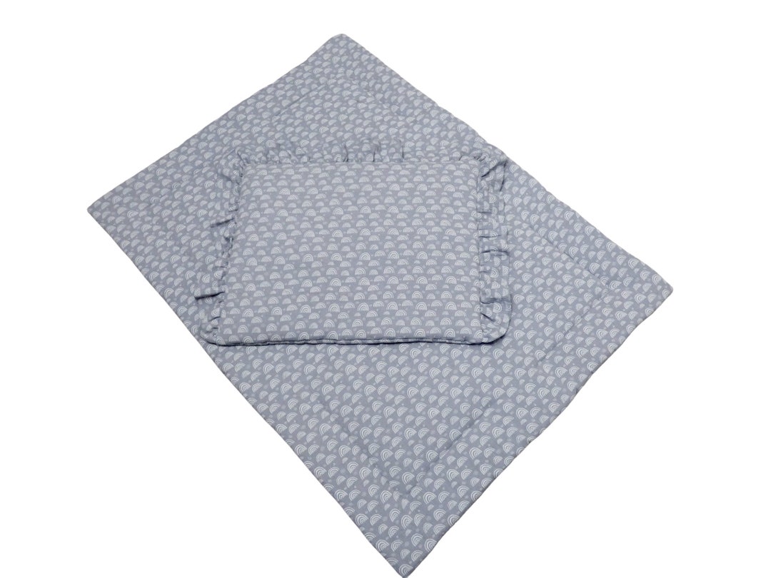 Gray Muslin Bedding Set, Cot Set, Organic Toddler Bedding Set, Handmade