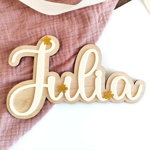 Decoración de habitación de bebé personalizada, nombre de madera y colorido, idea de regalo de nacimiento o bautismo
