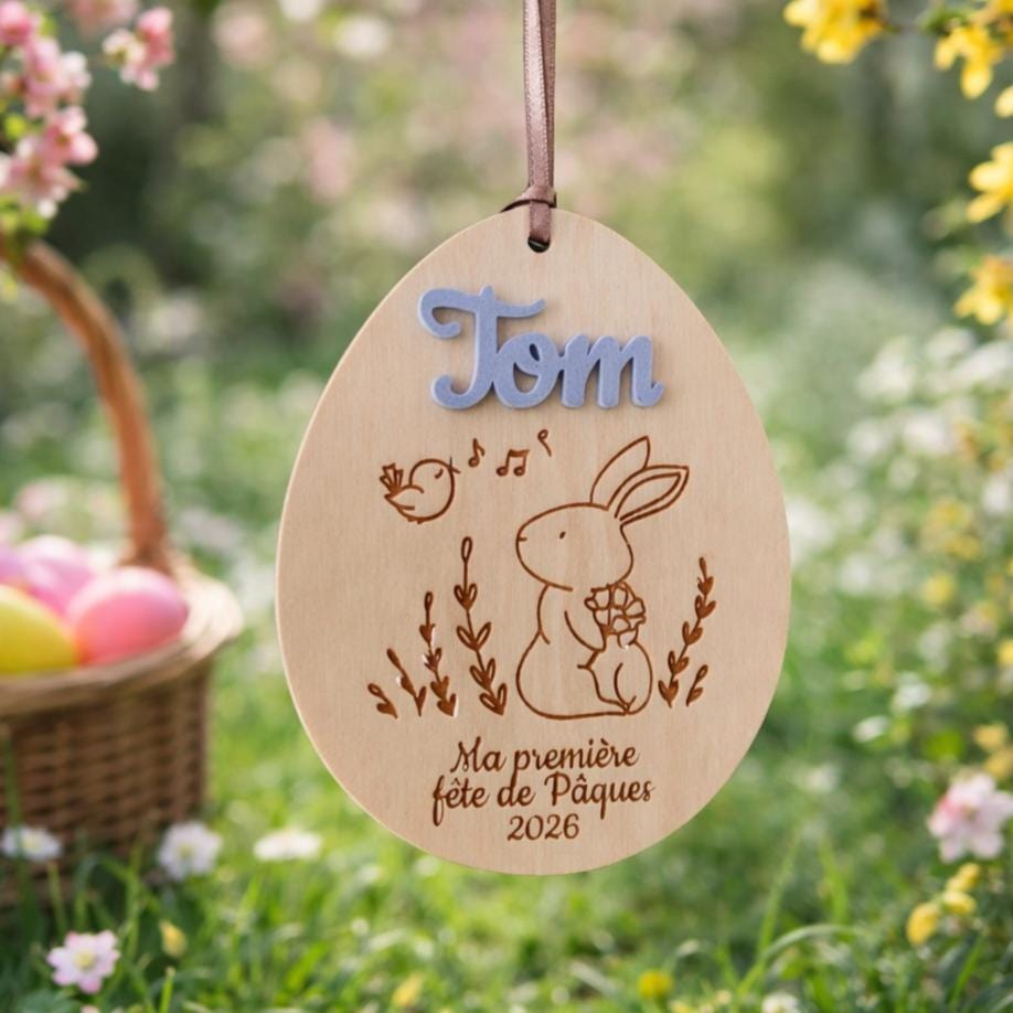 24 Pendentifs Décoration Pâques En Bois – Lapins, Œufs, Papillons, Fleurs & Cœurs, Idéal Pour Arbre De Pâques, Fenêtres, Cadeaux Et Fêtes Printanières (Rose Pastel)