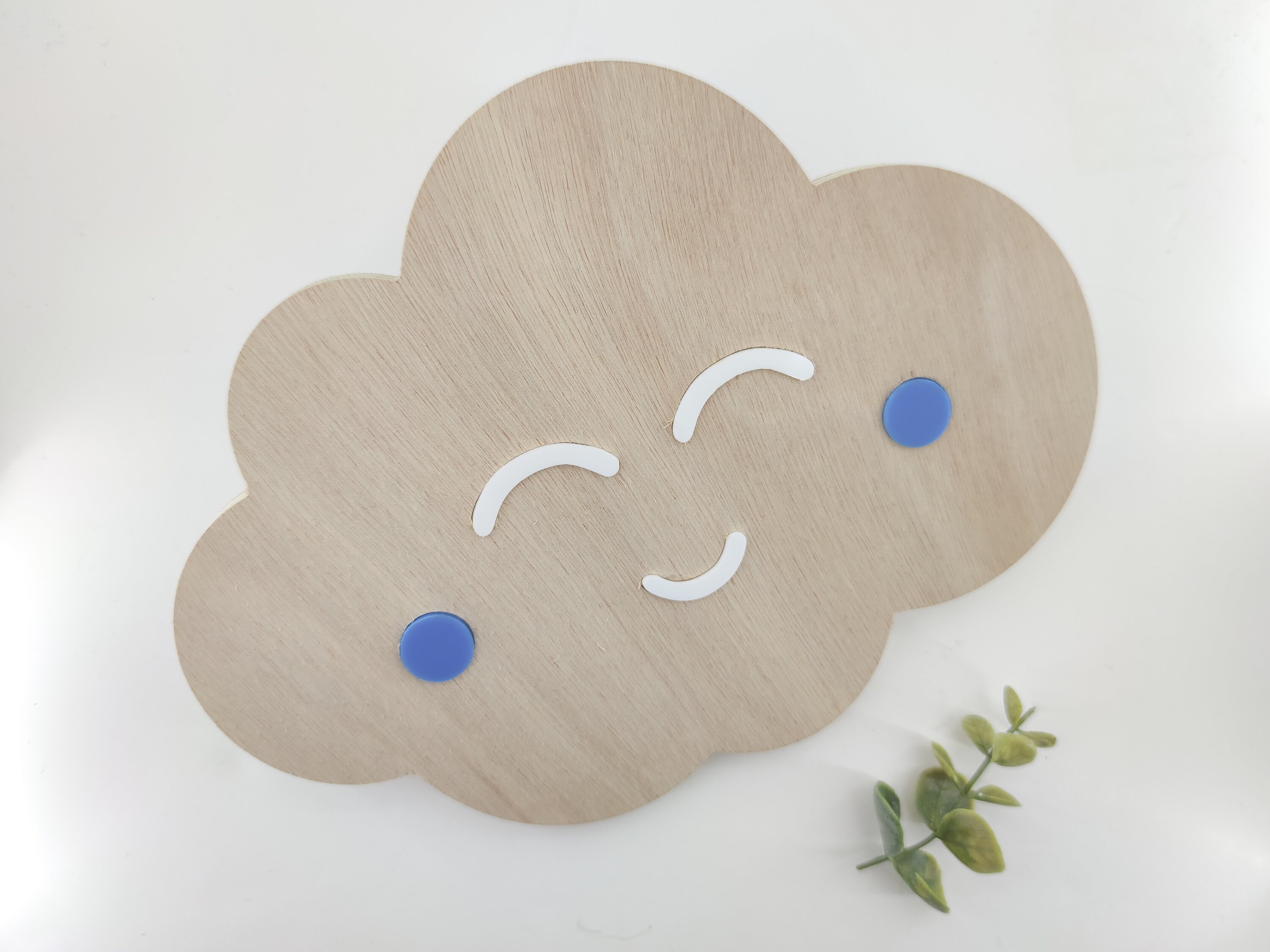 Déco Nuage Garçon Personnalisé en Bois - Décoration Murale Pour Chambre Bébé et Enfant Cadeau de Nai