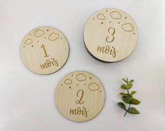 Wooden Milestone Cards - Baby's First Year - Gift for Mom-to-Be