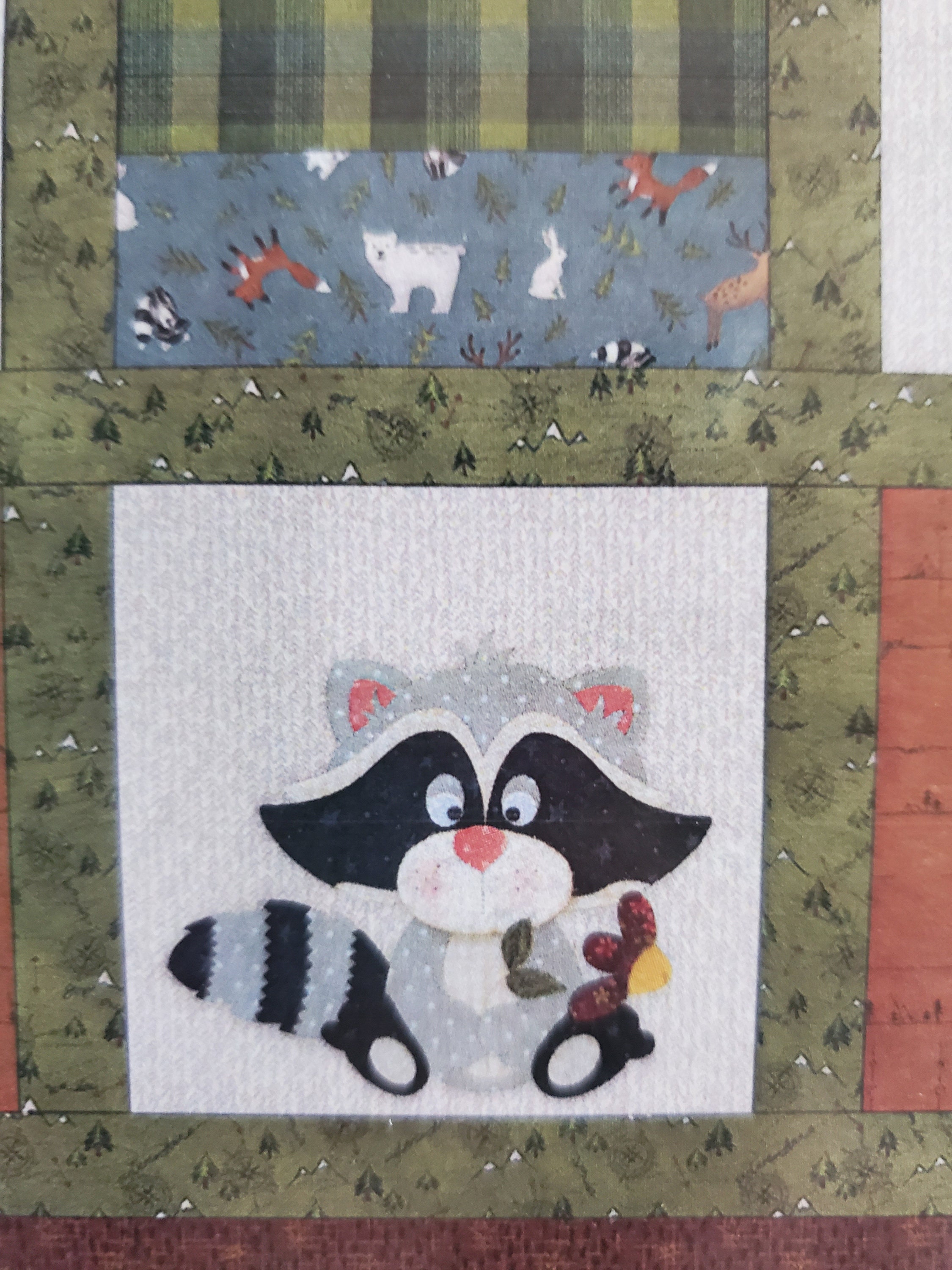 Flannel Woodland Critter Quilt Pattern 416 by the Whole Country