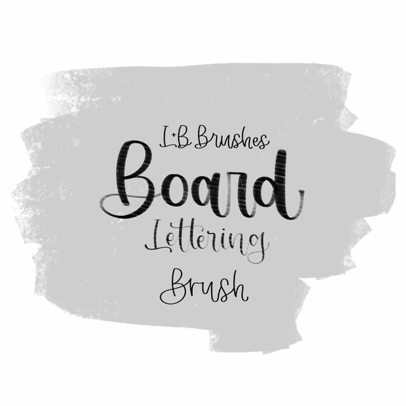 Lb Board Lettering Procreate Brush Etsy