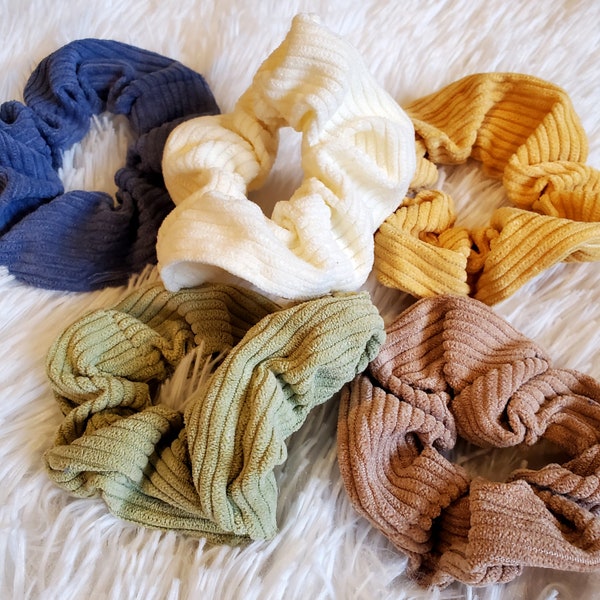 Scrunchies, Set of Scrunchies, Hair bands, Corduroy, Corduroy Hairbands, Corduroy Scrunchies, Scunci, Hair tie, Barettes, Hair Accessories