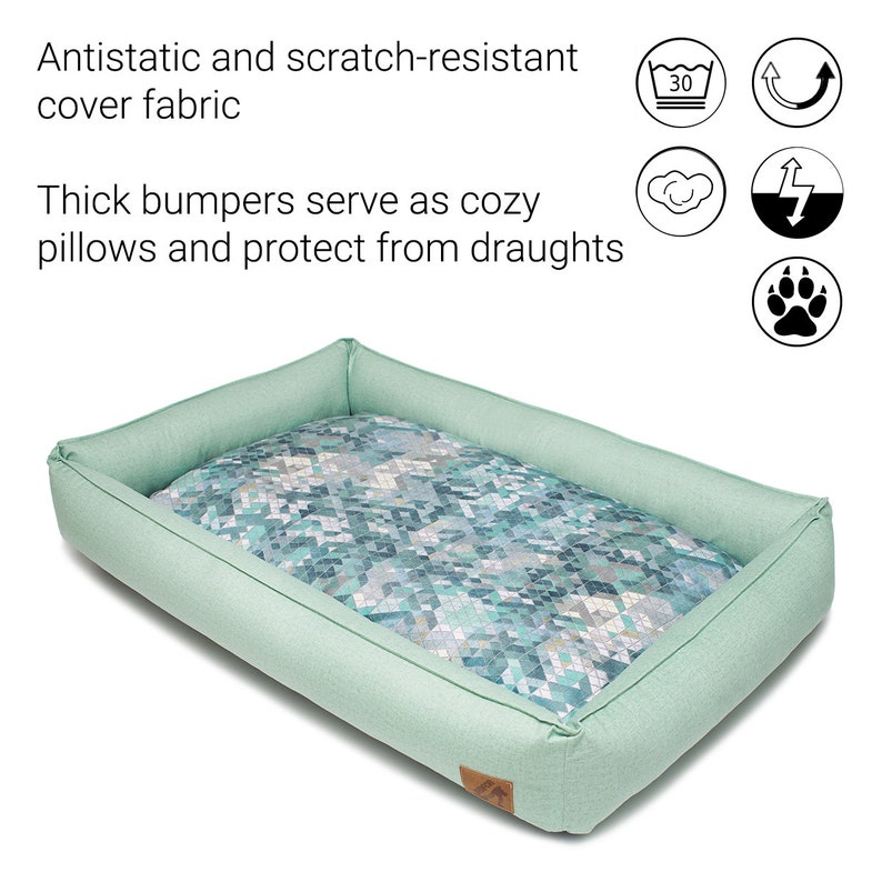 Dog bed with removable washable covers Etsy