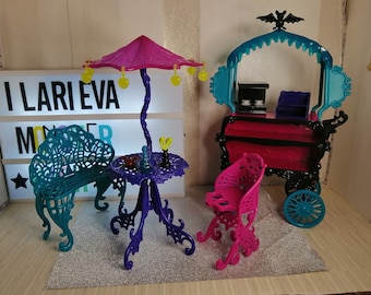 Monster high fourniture/meuble Scaris: City of Frights Cafe Cart - année 2012