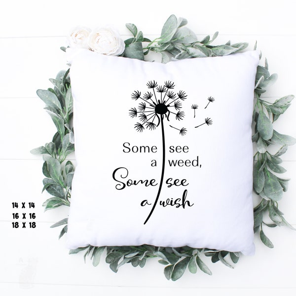 Inspirational Pillow Dandelion Pillow Gifts Botanical Pillow Inspirational Quote Pillow Inspirational Gift Accent Pillow Gifts For The Home