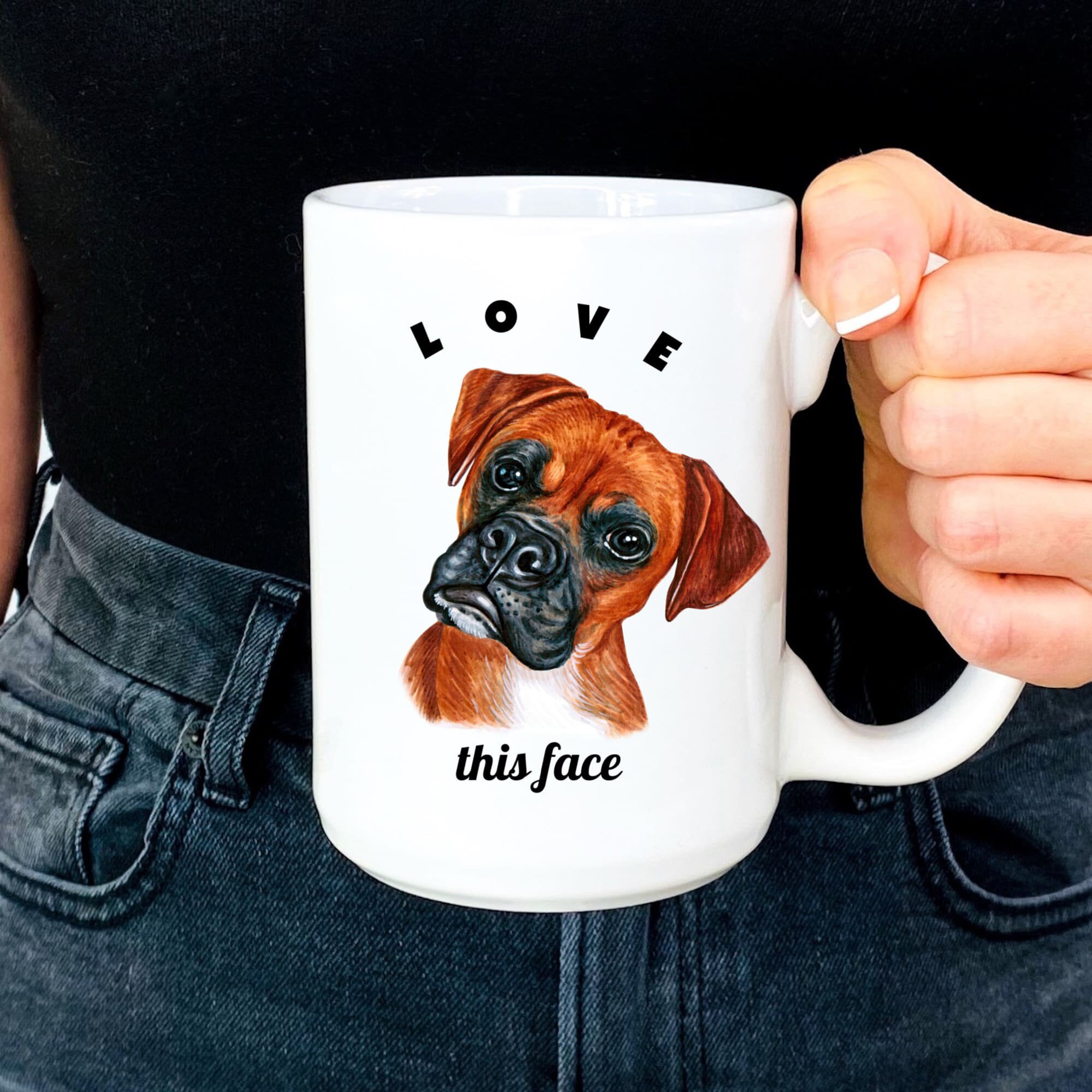 Gift For Dog Lovers Boxer Dog Mug Boxer Dog Gifts Dog Etsy