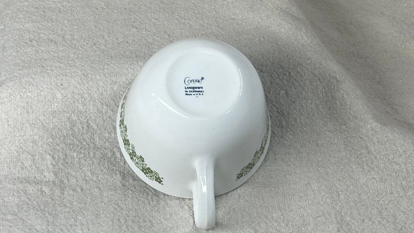 Vintage Corelle Spring Blossom Dinnerware Tea or Coffee Cup & Saucer ...